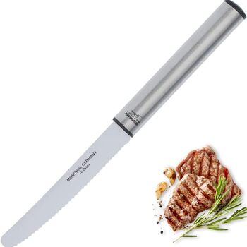 Нож для закусок/стейков, зубчатый край, длина 23 см, Monopol Edition, нержавеющая сталь/пластик, профессиональный, серебристый, 16923360 1 нож