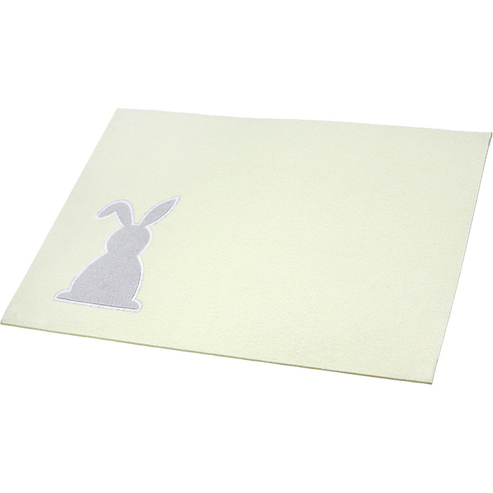 Фетрові серветки, пасхальна прикраса, 45 x 35 см - 4 шт. и, серветки, скатертини, серветки Великодній заєць, пасхальна прикраса, весняна прикраса столу прикраса та захист для обіднього столу, столу у вітальні