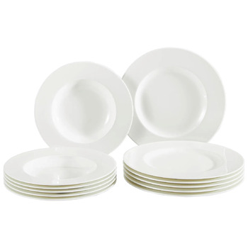 Набор тарелок на 6 персон, 12 предметов белый Noblesse by Villeroy & Boch