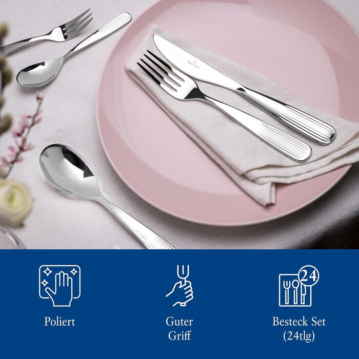 Набор столовых приборов на 6 персон, 30 предметов Rose Garden Villeroy & Boch
