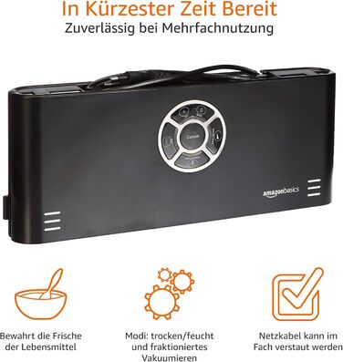 Вакуумний пакувальник 120 Вт Amazon Basics