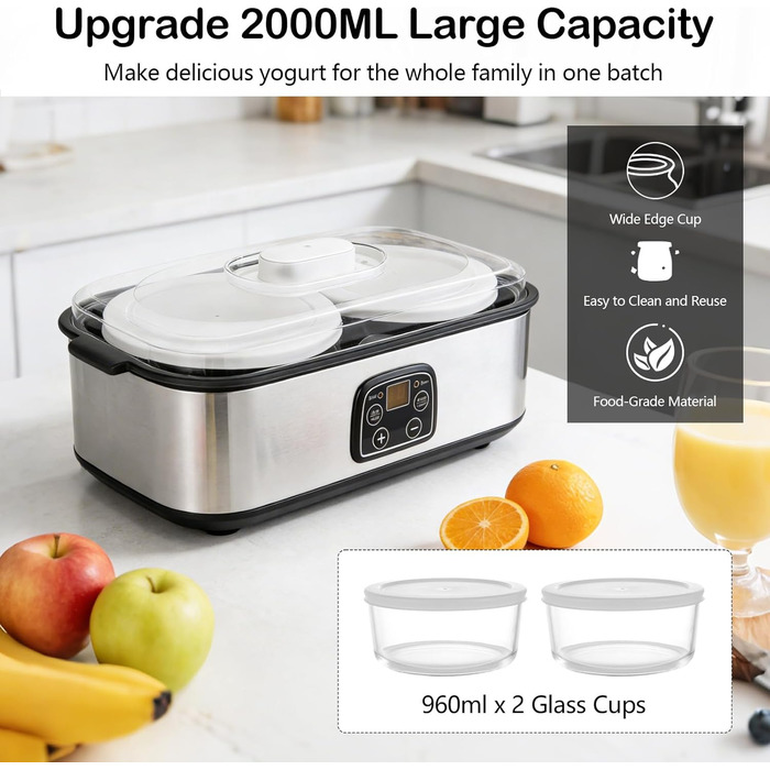 Йогуртница на 2 банки по 1 л TECKZOON