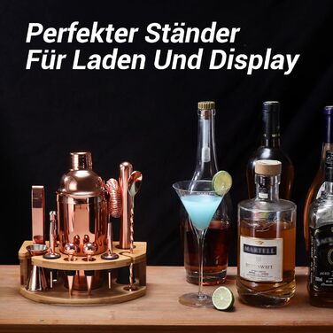 Набір для коктейлів 12 предметів рожеве золото Lebarstor