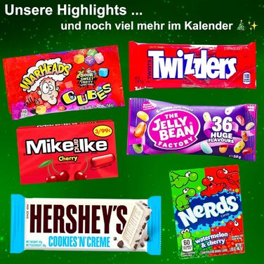 Різдвяний адвент-календар 2025 з 24 американськими солодощами Candy & Bar