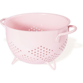 Металеве сито для пасти з подвійними ручками 21 см рожеве beifeier