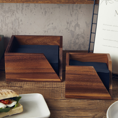 Диспенсер для серветок 14*14*h 10 см, Acacia Wood, Genware