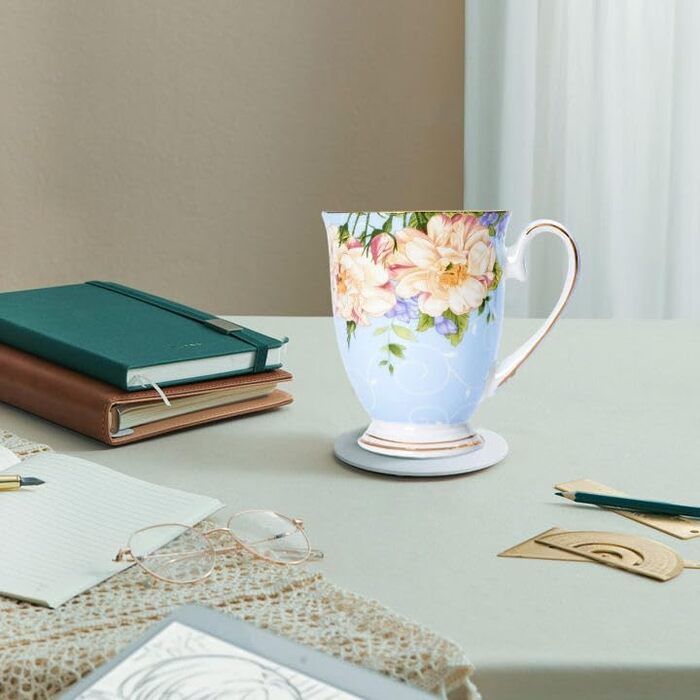 Набір з 4 кавових чашок з квітковим візерунком 300 мл MIATTCLD