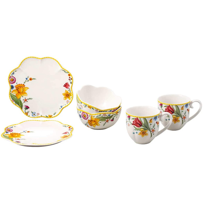 Набор столовой посуды для завтрака на 2 персоны, 6 предметов «Весеннее пробуждение» Цветы Spring Awakening Villeroy & Boch