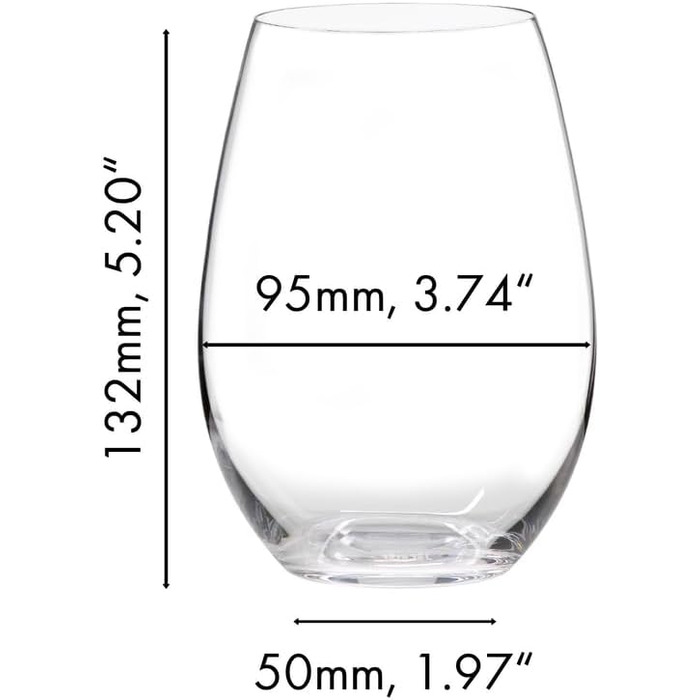 Набір з 2 келихів без ніжки для червоного вина Шираз 0,67 л, O Wine Tumbler Riedel