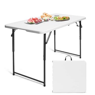 Складной кемпинговый стол белый RELAX4LIFE