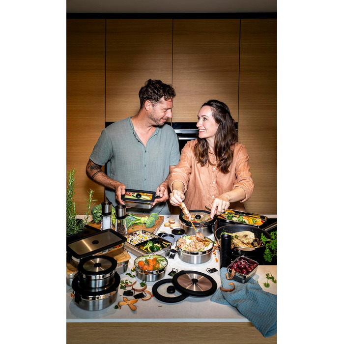 Пищевой контейнер 0,25 л со стеклянной крышкой и зажимами Flexx 2GO Rösle