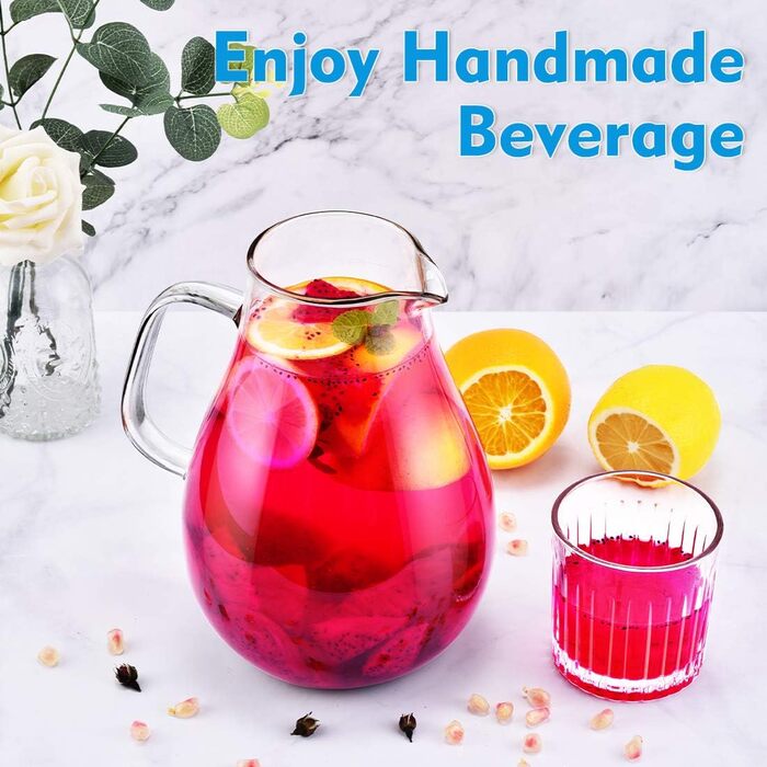 Скляний глечик з кришкою 2,4 л veecom