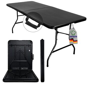 Складаний фуршетний стіл 180x74 см чорний CHEFGASTRO