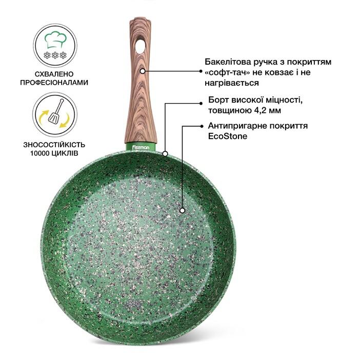 Сковорода для смаження 26 см Malachite Fissman