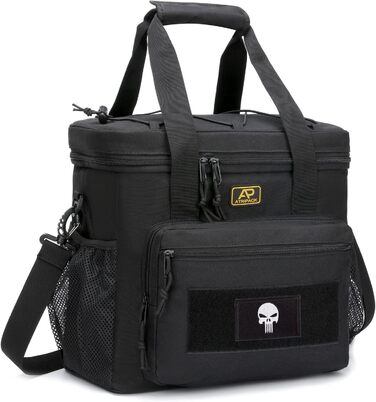 Тактична ланч-сумка для чоловіків 12,3 л чорна Bunnychic