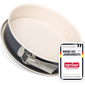 Каструля Zenker 7812 Пружинна форма Crme Noir з 1 дном, діаметр 28 см, нержавіюча сталь, сірий / бежевий, 28 x 28 x 7 см