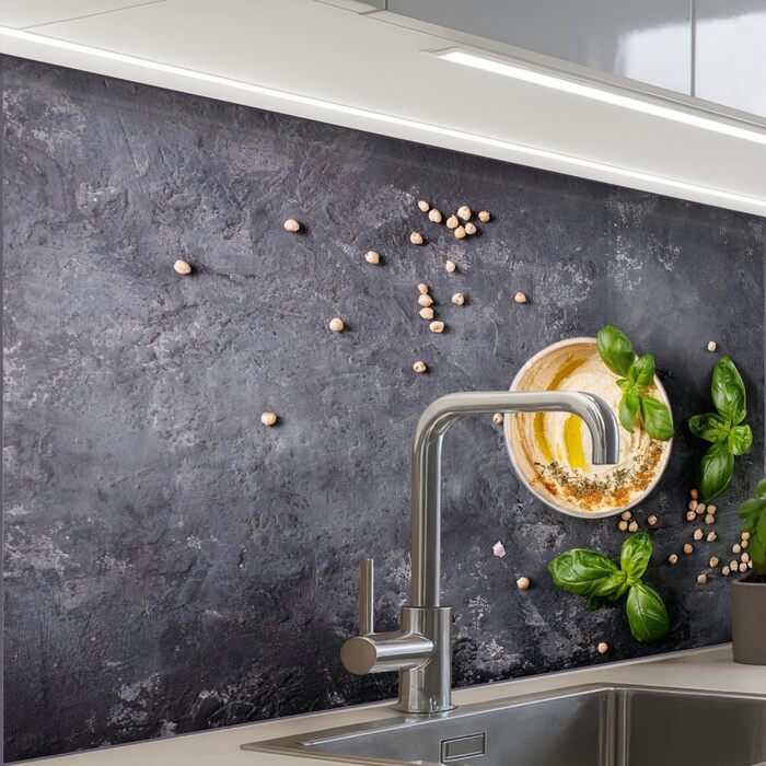 Кухонний фартух 60x80 см Самоклеючий захисний екран для кухні Кухонний фартух Кухонні фасади Кухонні фартухи Кухонна стіна Вода - Пейзаж - (Десерт - Базилік, 60 x 80 см)