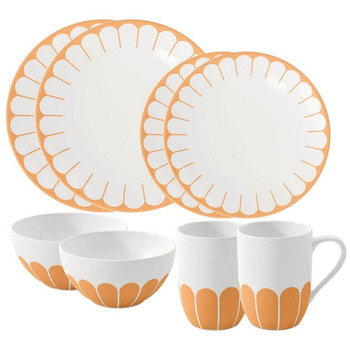 Набір столового посуду на 2 персони, 8 предметів, жовтий Fleur Villeroy & Boch