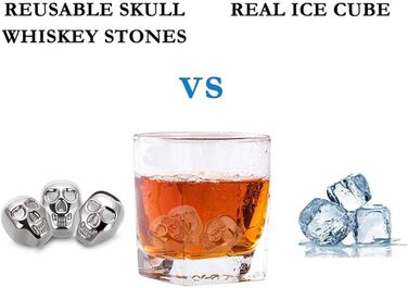 Набір металевих охолоджуючих каменів для віскі у формі черепів Ulalaza