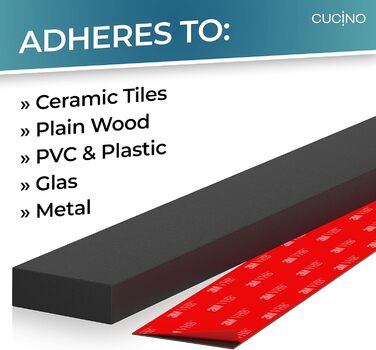 Магнітний тримач для ножів настінний 25 см, чорний CUCINO