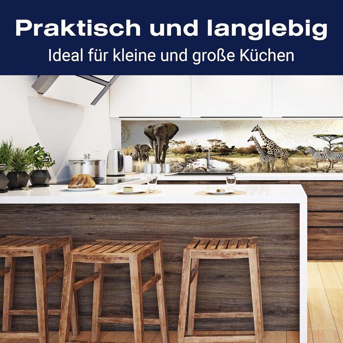 Кухонный фартук самоклеющаяся РЕТ-пленка 160 х 60 см wandmotiv24