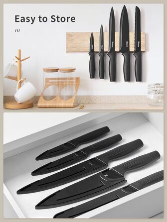 Набор кухонных ножей с точилкой Yabano