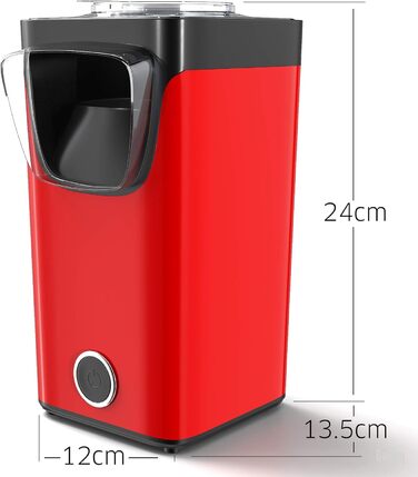 Апарат для попкорну з гарячим повітрям 1100 Вт, червоний Gadgy