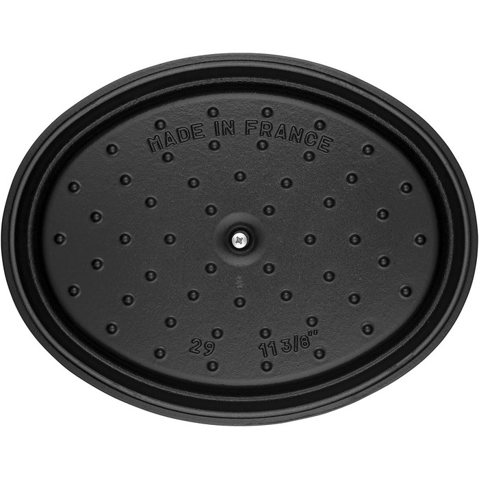 Чавунна жаровня/кокот STAUB, овальна 6,7 л, (23 см, чорна)