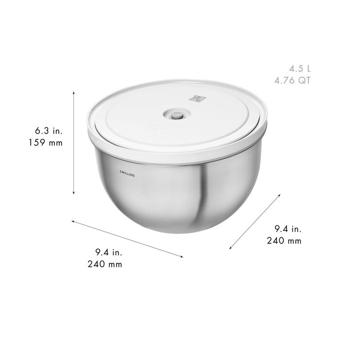 Миска з вакуумною кришкою 24 см, нержавіюча сталь Fresh & Save Zwilling