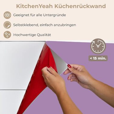 Кухонний фартух 60x250 см, самоклеючий фартух, кухонний фартух, кухонний фасад, самоклеючі кухонні фартухи - Осінь (Фіолетовий - колір, 60 x 250 см)