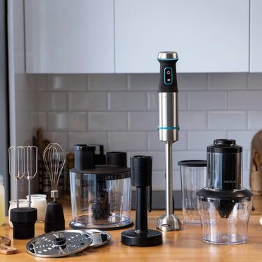 Ручний блендер 1200 Вт Power TitanBlack 1200 XL з аксесуарами, набір 7 предметів Cecotec