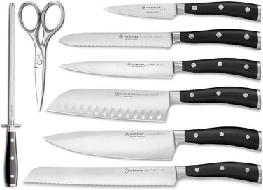Набор ножей WSTHOF Classic Ikon, 8 предметов (черный)
