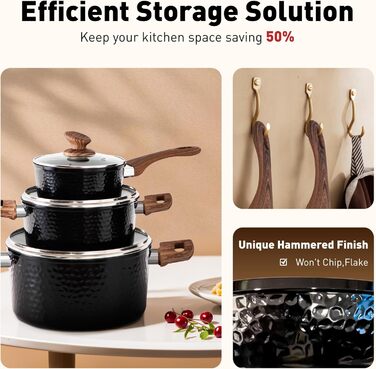 Набор кухонной посуды, 12 предметов, черный DishDelight