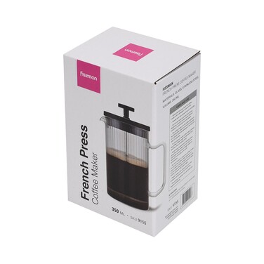 Заварочный чайник с поршнем Fissman 350 мл стеклянная колба (9155)