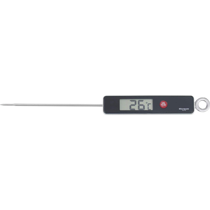 Термометр для проколів Westmark, діапазон вимірювання від 0 C до 200 C / від 32 F до 392 F, нержавіюча сталь/пластик, сріблястий/чорний/червоний, 12782280 1 стандартна функція