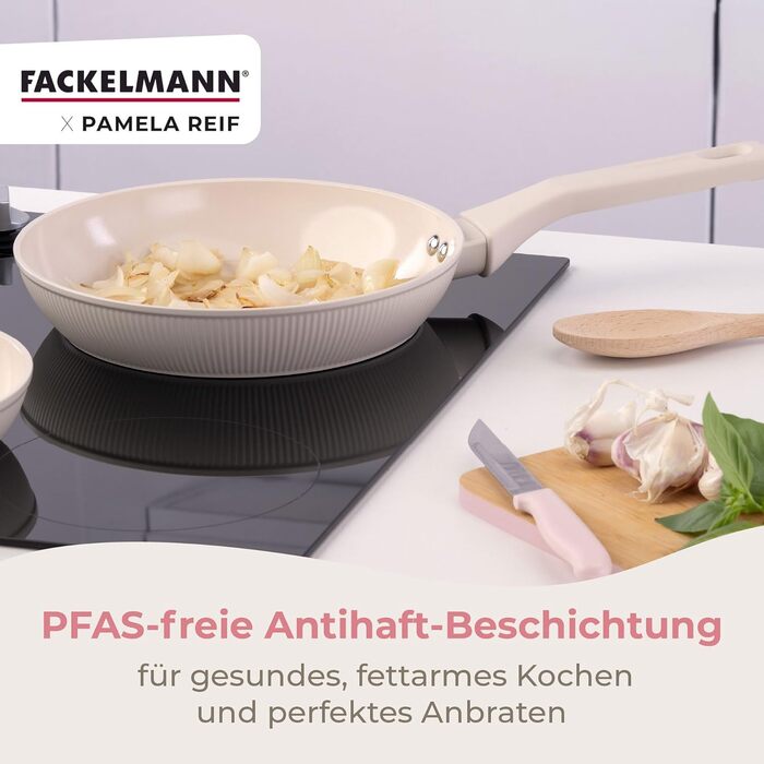 Сковорода 24 см с ребристым дизайном, пастельно-бежевый Pamela Reif Fackelmann