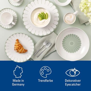 Обідня тарілка 26,6 см, зелений Fleur Villeroy & Boch
