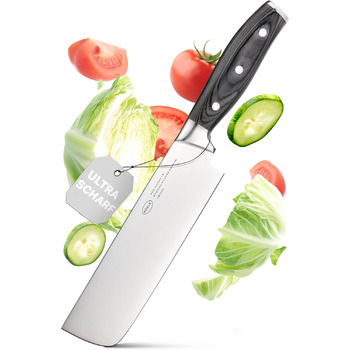 Японський кухарський ніж накірі 18 см Wolfgrey Rosle