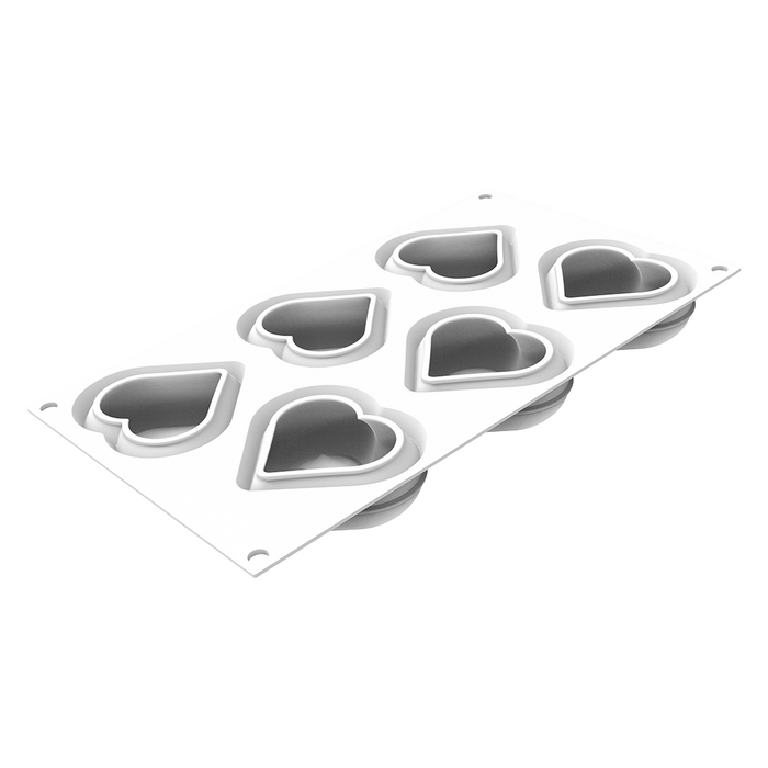 HEARTIX 85 Форма силіконова 78x70x h30 мм, 6х85 мл + каттер