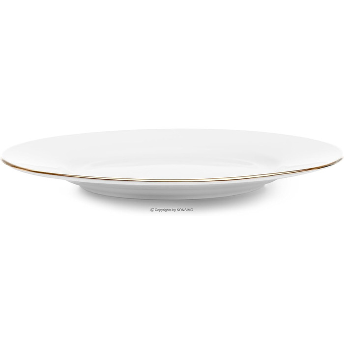 Набор посуды konsimo на 12 персон - Набор MUSCARI - Сервиз - Сервиз и наборы посуды - Сервиз Family - Обеденные тарелки, десертные тарелки и суповые тарелки - (Gold Line, 12 шт.)