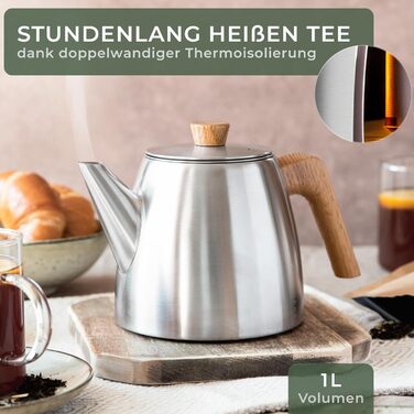 Чайник 1 л із ситечком-вставкою WALDWERK