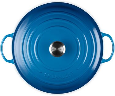 Чавунна каструля Le Creuset Signature La Marmite, 32 см, 4,1 л, колір Marseille (підходить для всіх типів плит, включаючи індукційні)