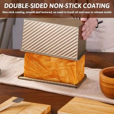 Форма для випікання тостів з кришкою 19,2x10,2x11,5 см рожеве золото PTJJXA