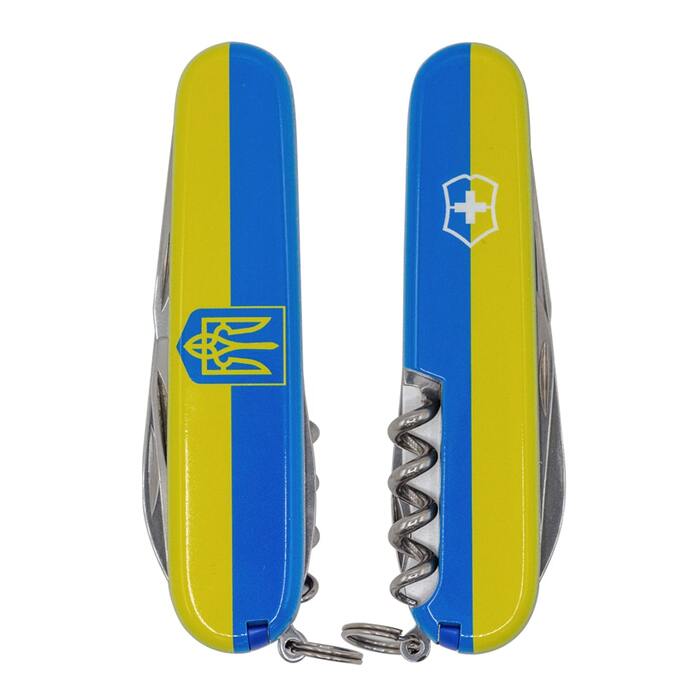 Нож Victorinox Climber Ukraine 91мм/14funk/Герб на флаге гор.