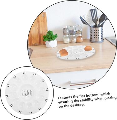 Керамічна підставка для фаршированих яєць для великодніх святкувань Cabilock