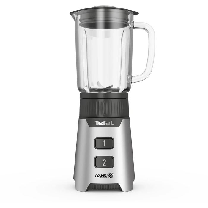 Tefal Блендер стационарный Minimix Glass 400Вт, чаша-700мл, емкость для полосы to go, стекло, серый