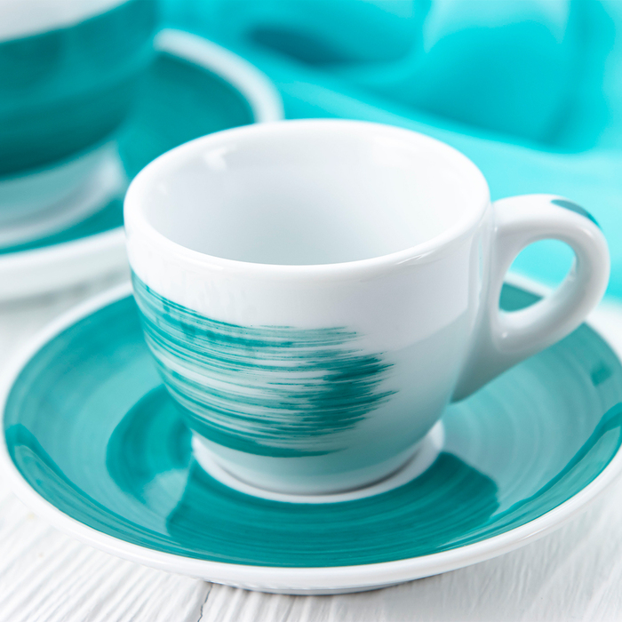 34420 Блюдце caffe latte 16,7 см для серій 'Verona', 'Torino' Green stroke B