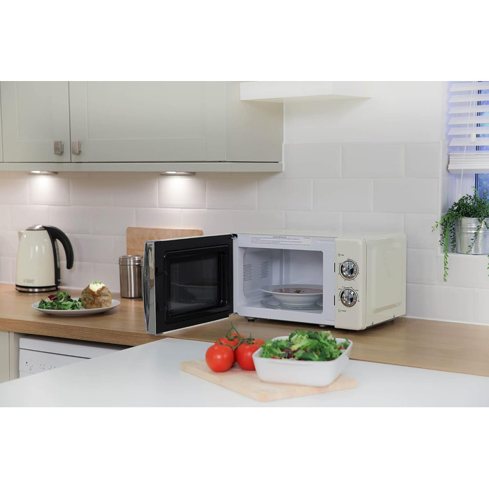 Мікрохвильова піч 17 л, 700 Вт, кремовий RHMM701C Russell Hobbs