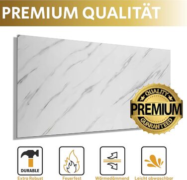 Стінові панелі AS Country Stone під мармур 60x120 см ПВХ-облицювання стіни з пластикових панелей для кухні, ванної кімнати тощо Панель кухонного фартуха (, Ice Berg Grey)