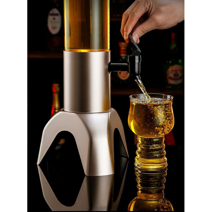 Диспенсер для пива с краном 1,5 л серебряный KUNANG